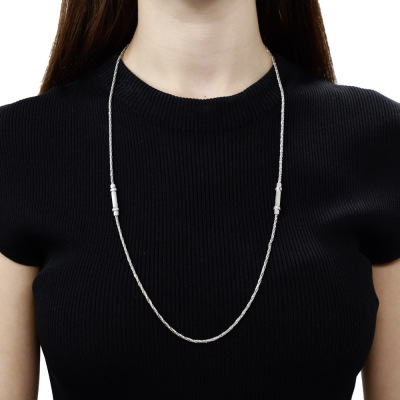 Diamond & Gold Rope Chain Necklace, 18ct 23.4g