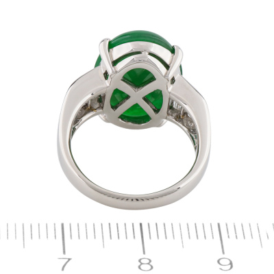 9.40ct Jade & Diamond Ring - 5