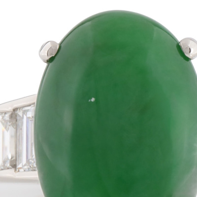 9.40ct Jade & Diamond Ring - 8