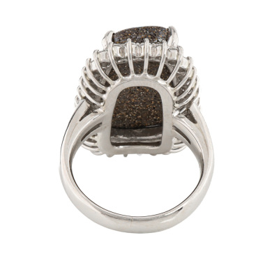 7.96ct Boulder Opal & Diamond Ring - 4