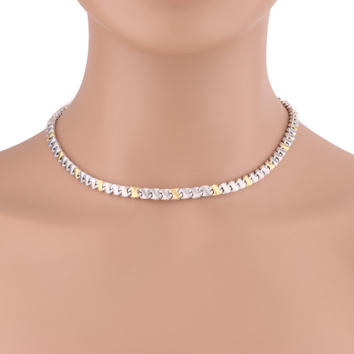Two Tone Gold Chain Necklace, 18ct 38.6g