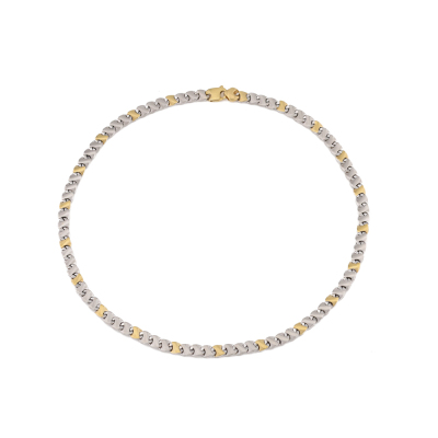 Two Tone Gold Chain Necklace, 18ct 38.6g - 2