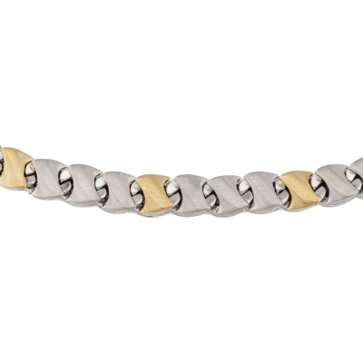 Two Tone Gold Chain Necklace, 18ct 38.6g - 3