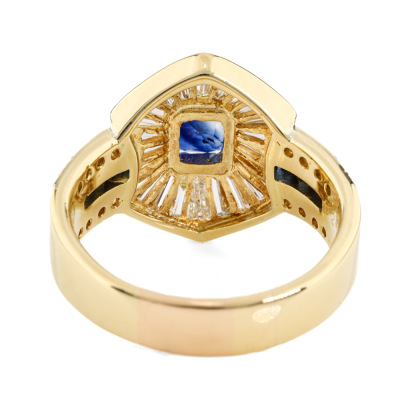 1.95ct Sapphire & 2.10ct Diamond Ring - 5