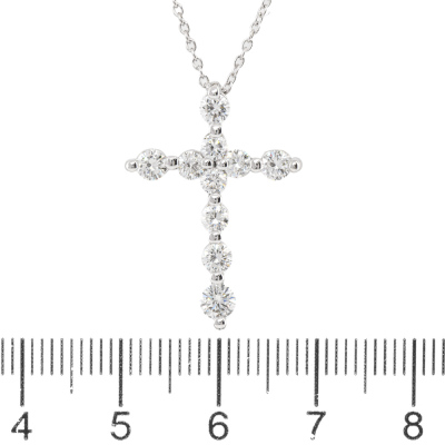 1.00ct Diamond Cross Pendant - 2