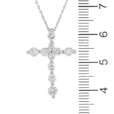 1.00ct Diamond Cross Pendant - 3