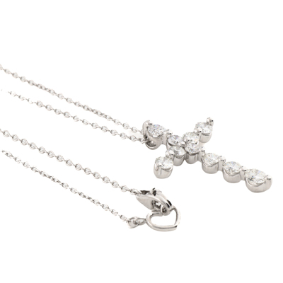 1.00ct Diamond Cross Pendant - 5