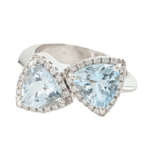 3.13ct Aquamarine and Diamond Ring