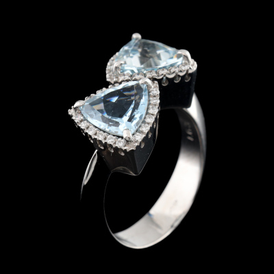3.13ct Aquamarine and Diamond Ring - 4