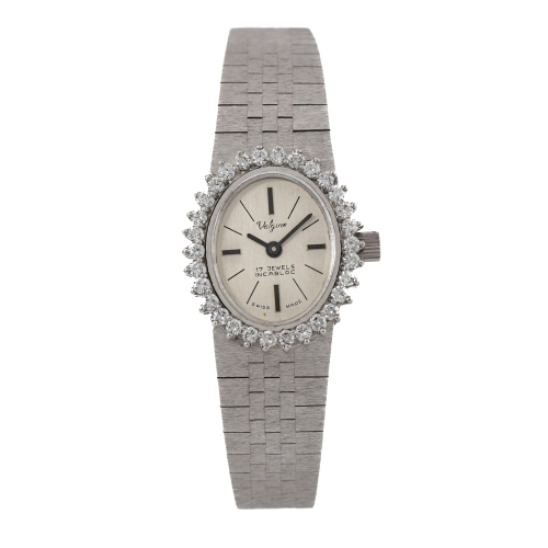 Vintage Valgine 18ct White Gold Diamond Watch 37.9g