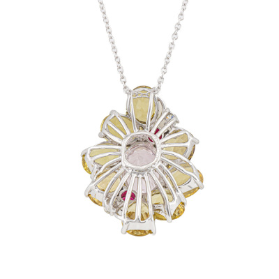 7.81ct Morganite & 13.30ct Heliodor Pendant - 3