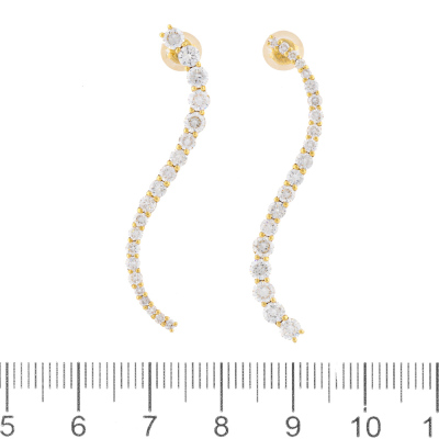 2.12ct Diamond Drop Earrings - 2