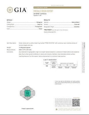 2.55ct Colombian Emerald & Diamond Ring GIA - 4