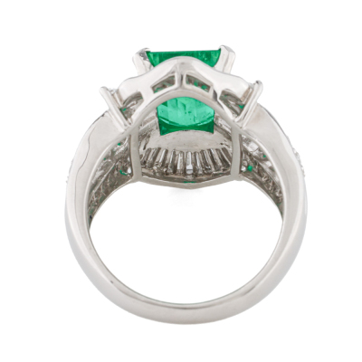 2.55ct Colombian Emerald & Diamond Ring GIA - 5