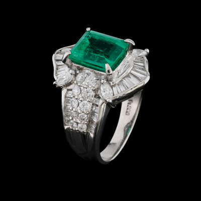 2.55ct Colombian Emerald & Diamond Ring GIA - 6
