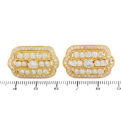4.44ct Diamond 18ct Gold Cufflinks 20.2g - 2