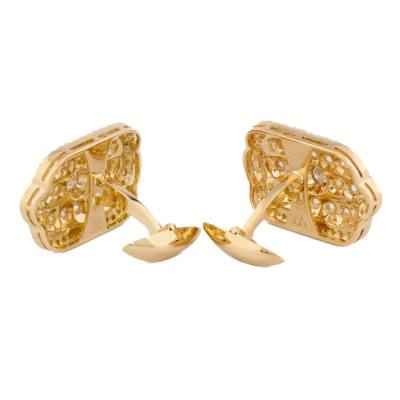4.44ct Diamond 18ct Gold Cufflinks 20.2g - 5