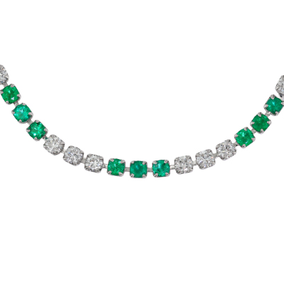 2.40ct Emerald & Diamond Bracelet - 2