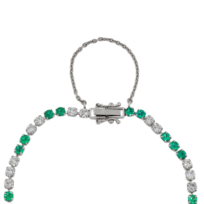 2.40ct Emerald & Diamond Bracelet - 3