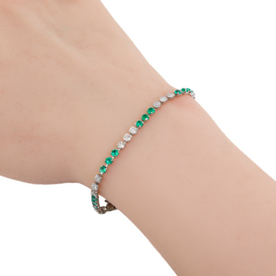 2.40ct Emerald & Diamond Bracelet - 4
