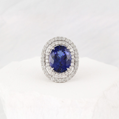 14.59ct Tanzanite & Diamond Ring - 2