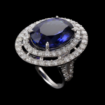 14.59ct Tanzanite & Diamond Ring - 6
