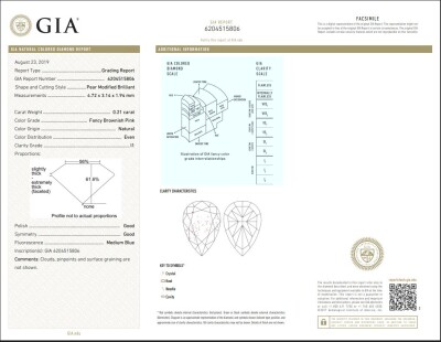 0.21ct Argyle Origin Pink Diamond GSL GIA - 2