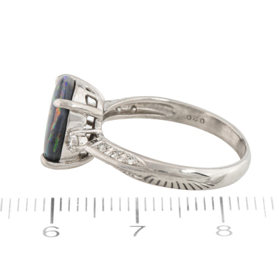1.73ct Black Opal & Diamond Ring - 3