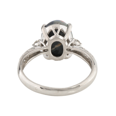 1.73ct Black Opal & Diamond Ring - 4