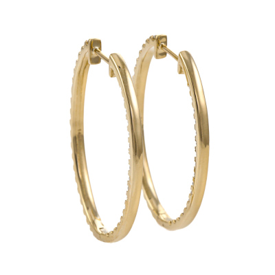 2.02ct Diamond Hoop Earrings - 3