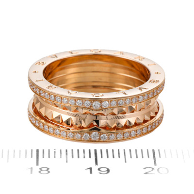 Bvlgari B.zero1 Rock Two Band Diamond Ring - 3