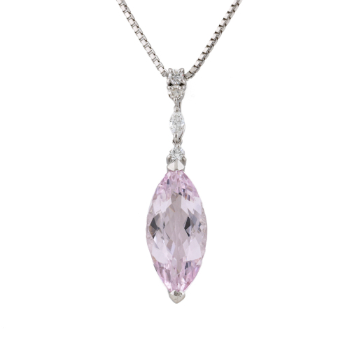 5.70ct Kunzite & Diamond Pendant
