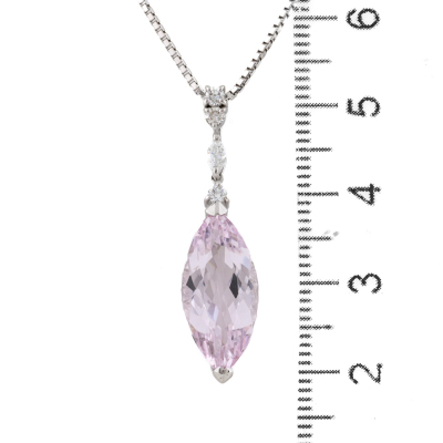 5.70ct Kunzite & Diamond Pendant - 2