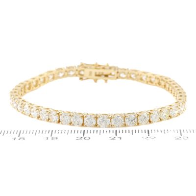 11.23ct Diamond Tennis Bracelet 18ct Gold - 2