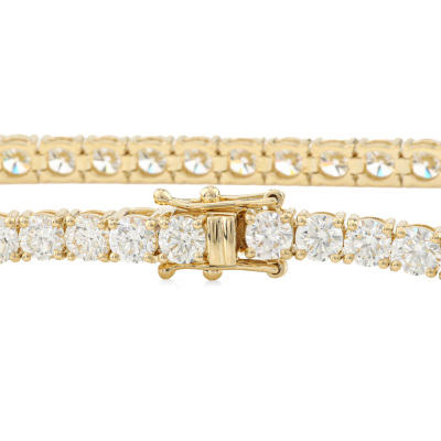 11.23ct Diamond Tennis Bracelet 18ct Gold - 3