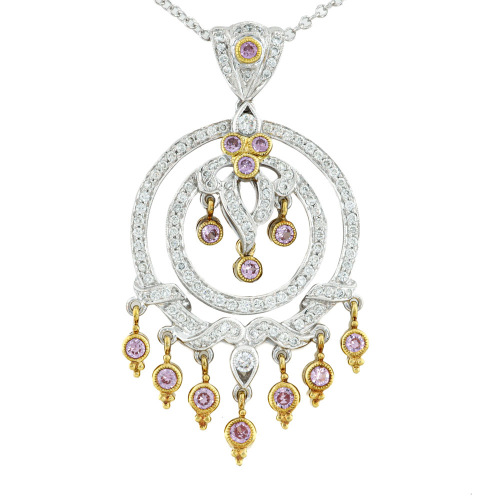 1.00ct Sapphire & Diamond Pendant 18ct Gold
