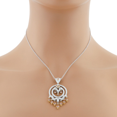 1.00ct Sapphire & Diamond Pendant 18ct Gold - 5