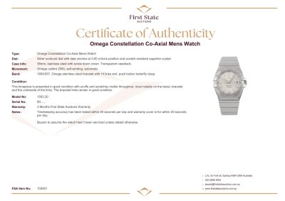 Omega Constellation Co-Axial Mens Watch - 4