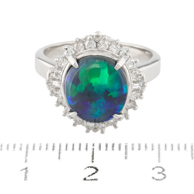 2.73ct Black Opal & Diamond Ring - 2