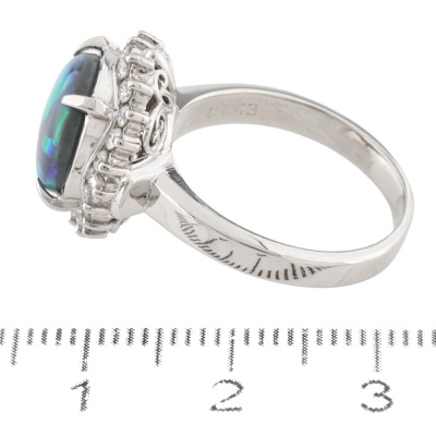 2.73ct Black Opal & Diamond Ring - 3