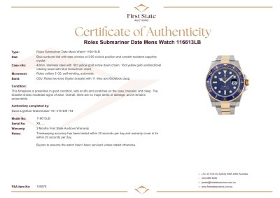 Rolex Submariner Date Mens Watch 116613LB - 4