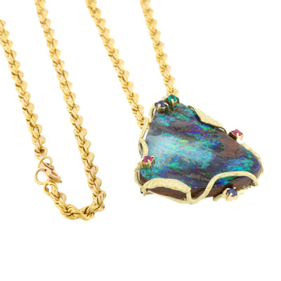 36.55ct Boulder Opal Pendant - 6