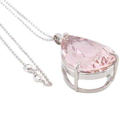 66.58ct Pear Shape Kunzite Pendant - 5