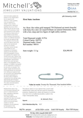 8.97ct Diamond Tennis Bracelet - 4