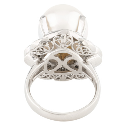 14.3mm South Sea Pearl & Diamond Ring - 5