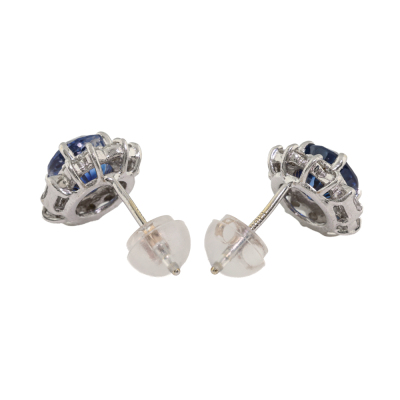 2.21ct Sapphire & 0.36ct Diamond Earrings - 3