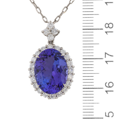 8.21ct Tanzanite & Diamond Pendant - 3