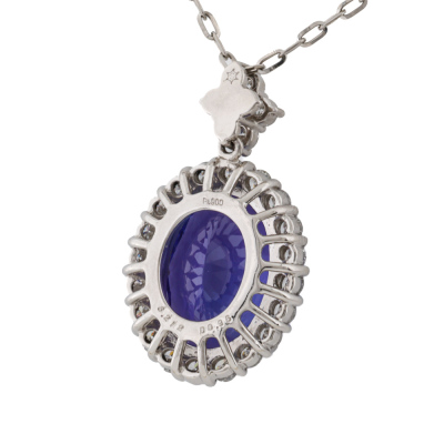 8.21ct Tanzanite & Diamond Pendant - 5