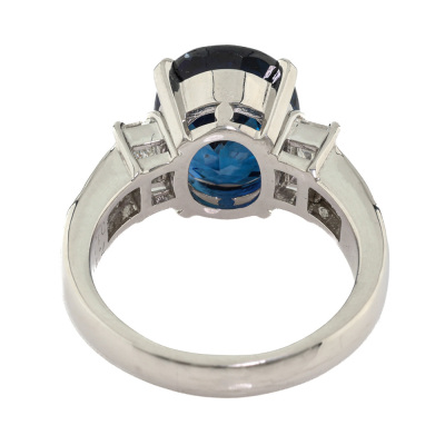 7.12ct Sapphire & 1.11ct Diamond Ring - 6