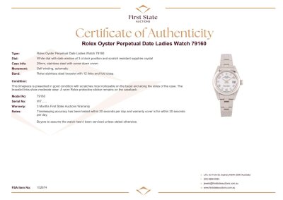 Rolex Oyster Perpetual Date Ladies Watch 79160 - 4
